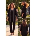 thumbnail image 5 of Catherines Women's Plus Size Petite Beaded 3-Piece Cardigan Pant Suit, 5 of 5