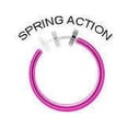 thumbnail image 2 of Fuchsia Non-Piercing Dangle Flower Spring Hoop Belly Clip, 2 of 2
