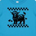 thumbnail image 4 of Inktastic Highland Cow Lover Checkered Girls Baby T-Shirt, 4 of 5