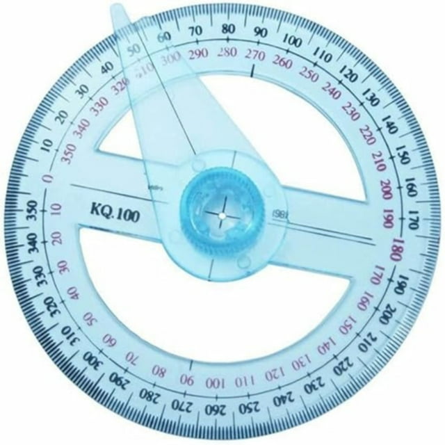 Clearance! 360 Angle Measure Circle Protractor 360 Plastic Protractor for School Classroom Drafting Measuring Circle Protractor Circle Protractor Drawing Tool Circle Protractor 360 One Size Blue