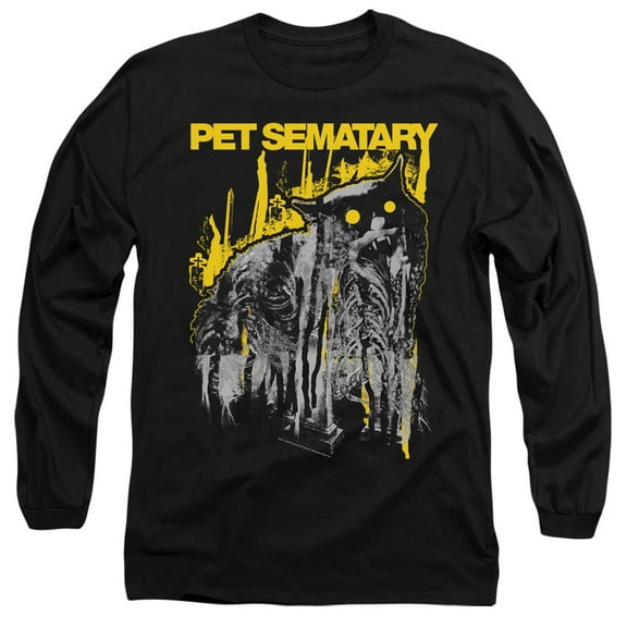 Pet Sematary Decay Long Sleeve Adult 18/1 T-Shirt Black
