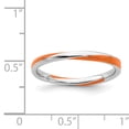 thumbnail image 5 of Stackable Expressions Sterling Silver  Twisted Orange Enameled Ring, 5 of 5