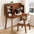 thumbnail image 3 of BALANBO Kids Desk and Chair Set Kids Table Wooden Children’s Study Desk with Bookshelf and Two Drawers and Chairs Desk for 3 Years Old and Student's Workstation & Writing Table for Home(Brown, 3 of 7
