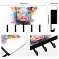 thumbnail image 2 of Pig Head Mail Holder Organizer Wall Mount with Shelf Key Holder Key Rack with 5 Key Hooks for Wall Decorative, 2 of 6