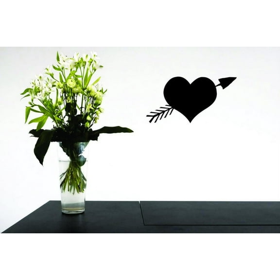 Decal - Peel & Stick Wall Sticker Heart And Arrow Love Home Decor Picture Art 20 x 40 Inches