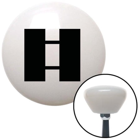 American Shifter Black Lieutenant White Retro Shift Knob with M16 x 1.5 Insert Shifter Auto Manual Brody