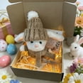 thumbnail image 4 of ERTZAE&nbsp;Bunny Hug Cute Easter Crochet Doll with LED Light,18cm Pink,Inspirational Card Included,Easter Bunny Plush in a Box: 2026 Mini Hugging Rabbit,Inspirational Basket Stuffer, 4 of 7
