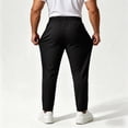 thumbnail image 4 of Athletic Pants Mens Drawstring Casual Hiking Lightweight Stretch Workout Trousers Zipper Pockets for Gym Outdoor Activities, 4 of 6