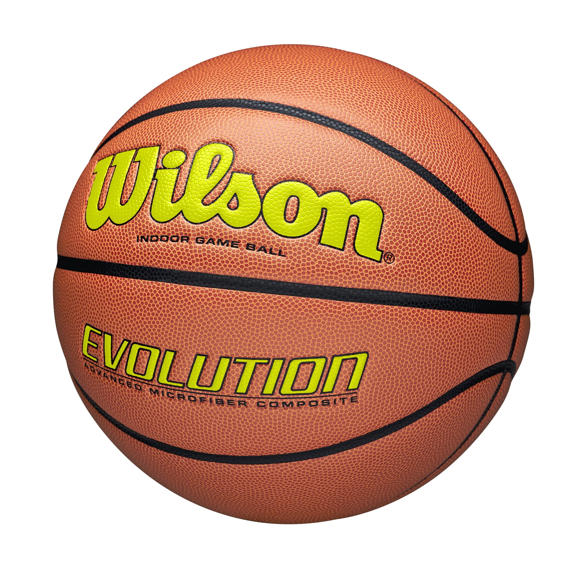 Wilson Evolution Indoor Game Basketball - Optic Yellow, Size 6 - 28.5"