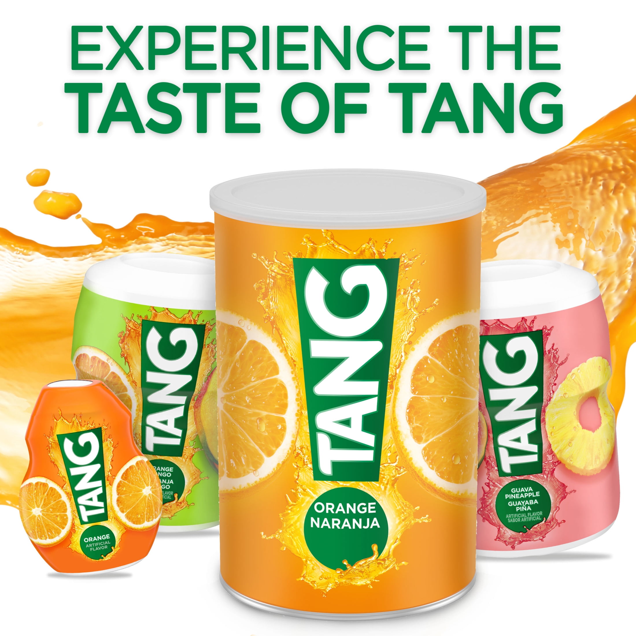 (2 pack) Tang Drink Mix, 1 Canister, for Flavorful Hydration and Shareable Refreshment, Orange, Good Source of Calcium, 100% Daily Value of Vitamin C, 58.9 oz