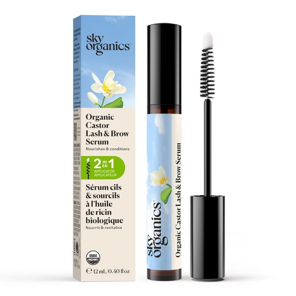 Sky Organics Organic Castor Lash & Brow Serum, 0.4 fl oz