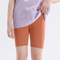 thumbnail image 6 of Girls Basic Solid Biker Short Spandex Yoga Leggings, 6 of 6