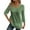 Green, variant on Blouses for Women Dressy Casual Solid Color Casual Round Neck Three Quarter Sleeve 3/4 Sleeve T-Shirt Loose Basic Business Tees Blouses Black S-2XL