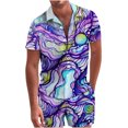 thumbnail image 1 of Traje de camisa informal de dos piezas con pantalones cortos de manga corta para hombre Fridja  fhjkhfk458629, 1 of 8