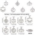 thumbnail image 2 of 1 caja de 42 piezas con 7 estilos de dijes de energía india para bisutería. Accesorios para hacer collares y pulseras. Plata., 2 of 5