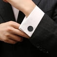 thumbnail image 3 of UHIBROS Jewelry Stainless Steel Classic Tuxedo Shirt Cufflinks for Men Unique Business Wedding White…, 3 of 6