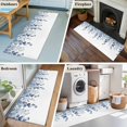 thumbnail image 5 of Blue Teal Botanical Runner Rug 2x6 FT,Non Slip Hallway Rugs,Eucalyptus Leaves Pastoral Floral Washable Soft Floor Carpet Throw Runner Carpet Long Rugs for Entryway Kitchen Bedside Sliding Door, 5 of 8