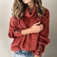 thumbnail image 4 of Women Turtleneck Sweaters Autumn Winter Clothes Korean Slim Pullover Women Basic Tops Casual Soft Knit Sweater Soft Warm Jumper, 4 of 6