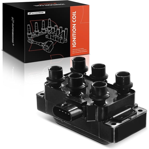 A-Premium Engine Ignition Coil Pack Compatible with Ford F-150 1997, Mustang 2005-2010, Ranger 1990-2011, Taurus, Explorer, Aerostar & Mercury Mountaineer & Mazda B3000, B4000, 3.0L 4.0L 4.2L