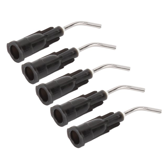 Tip 100pcs Disposable Pre Bent Irrigation Needle Tips Dispensing Needle Tip Replacement Accessory Black