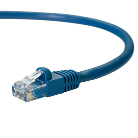 NavePoint CAT6 UTP Ethernet Network RJ45 Snagless Patch Cable 50 Ft, Blue