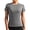 Grey, variant on Hipuroga Seamless Workout Tops for Women Breathable Short Sleeve Yoga Shirts for Athletic Running Gym Black M