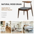 thumbnail image 3 of GZXS Solid Wood Accent Side Chairs Set of 2, Retro Dining Chairs with Curved Ergonomic Backrest and Comfy Fabric Seat, 300lb Load, for Kitchen, Dining Area, and Small Gatherings (Walnut+Charcoal), 3 of 10