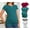 Vivid blue/Red（Cotton）, variant on Bearsland Women’s Cotton Breathable Short Sleeve Maternity Shirt Casual Side Ruched Tunic Pregnancy Top Clothes 2-Pack