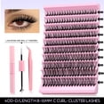 thumbnail image 1 of DIY Lash Extension Kit Individual Eyelash Extension Kit Cluster Lashes Kit Lash Glue Remover for Eyelash Extensions Makeup, 1 of 1