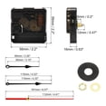 thumbnail image 2 of Reemplazo del mecanismo del reloj Uxcell, mecanismo de reloj de cuarzo a pilas para reloj de pared DIY de aluminio, 15032, 2 of 7