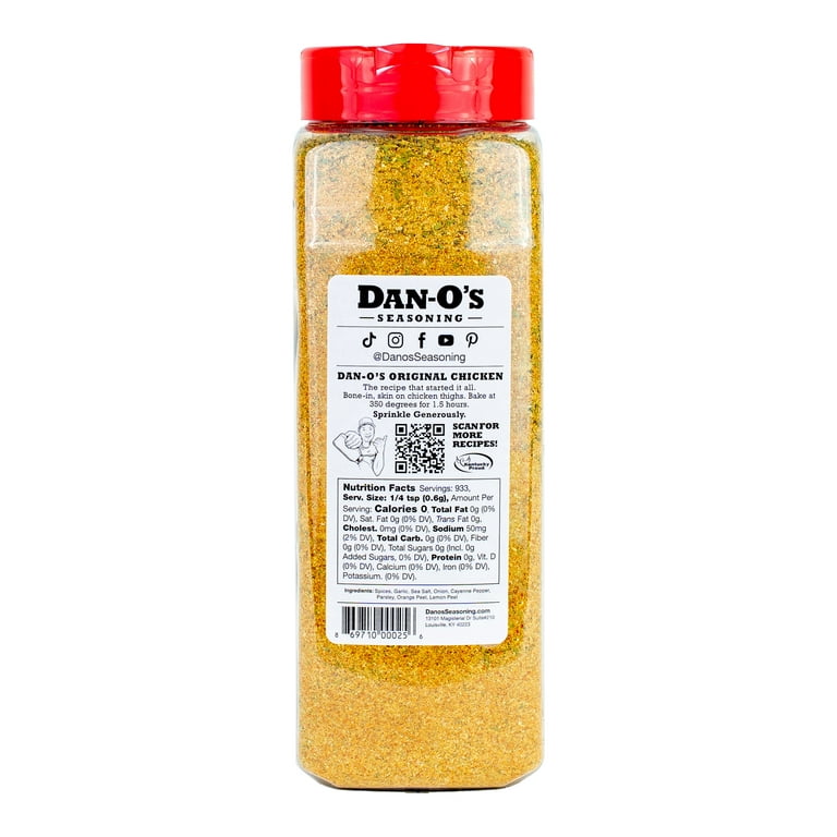 Dan-O's Original Seasoning, All Natural, Sugar Free, Keto, All Purpose  Seasonings, Vegetable Seasoning, Meat Seasoning, Low Sodium Seasoning, Cooking Spices