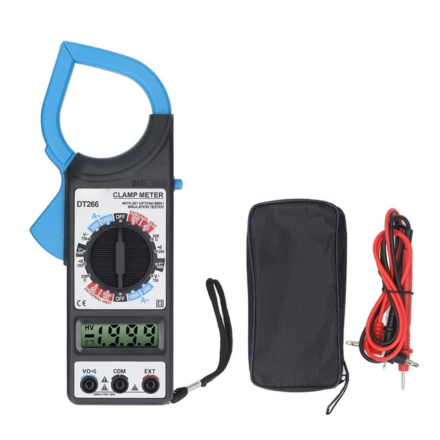 "Professional 1999 Count Digital Clamp Meter - AC/DC Voltage Tester with NCV Detection, Capacitance & Resistance Measurement, Buzzer & Backlit LCD"
(Character count: 148)