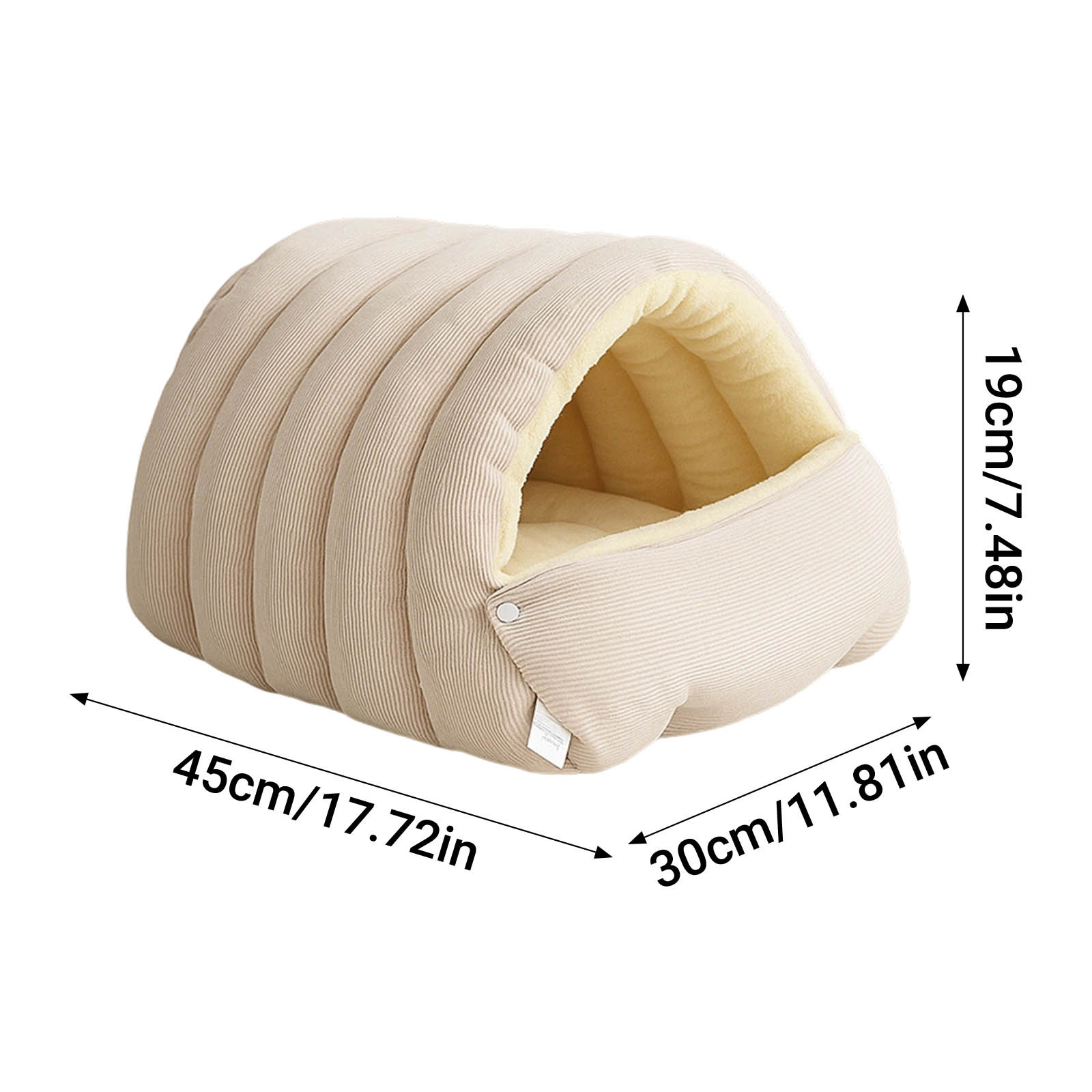 Nebwoak Detachable Washable Winter Soft-Padded Cat Bed & Dog Bed, Enclosed Insulated Thickened Pet Sleeping Bag