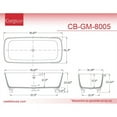 thumbnail image 2 of Castello USA Inc Coronado 71" Stone Freestanding Bathtub in Matte Black, 2 of 7