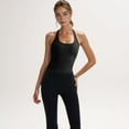 thumbnail image 7 of Women's Halter Neck Cropped Tank Top with Built-In Bra and Stretch Fabric for Workout or Casual Wear - Small, Black, 7 of 7