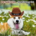 thumbnail image 5 of Uxcell Dog Cowboy Hat, Mini Cowboy Hat for Pet with Chin Strap Adjustable Cosplay Cap Star Decor, (Black, M), Intended for Dogs and Cats / Halloween Costume / Party Decoration, 5 of 7