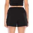 thumbnail image 4 of GESJQFZ Women Solid Color Drawstring Elastic Waist Home Wear Pajama Shorts, 4 of 4