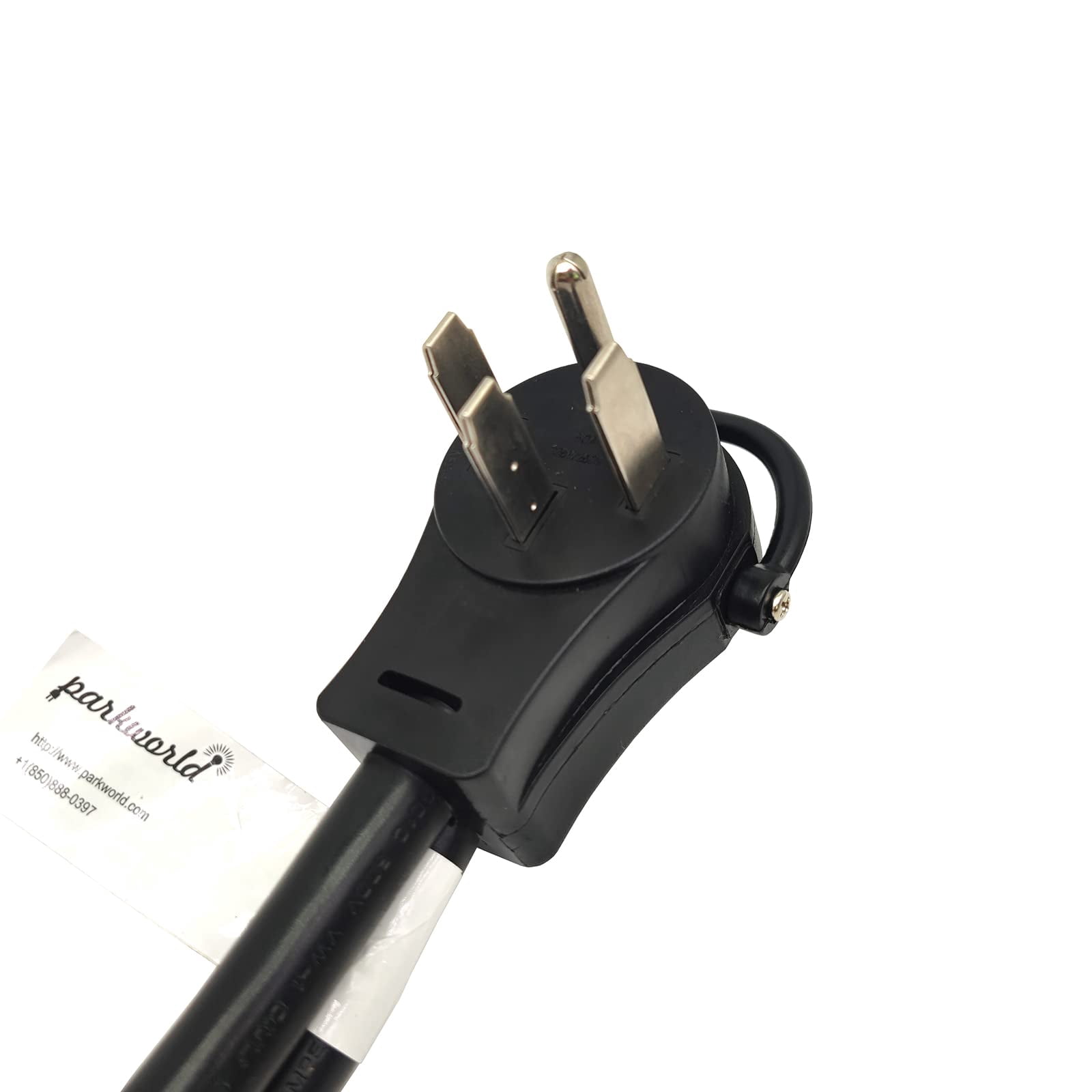 Parkworld 62596A 4-Prong RV Splitter, NEMA 14-50P to 6-20R (T-Blade Also for 6-15R) Dual Outlet (2 Feet)