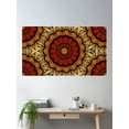 thumbnail image 2 of Autumn Radiance Mandala - Rich Earth Tone Geometric Design Poster Wall Art, Modern Wall Decor For Living Room Bedroom, 16x24 UNFRAMED, 2 of 3