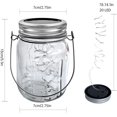 thumbnail image 2 of Solar Mason Jar Lights String Fairy Star Firefly Jar Lids Lights with Hangers,Jars and Battery Not Included,Perfect for Outdoor Garden Patio Party Decorations, 2 of 7