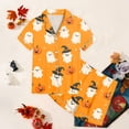 thumbnail image 5 of Kakishop PJs for Teen Girls Girls Soft Pajama Set Halloween Cute Print Shirts and Shorts Short Sleeve Button Soft 2 Piece Outfits (2-3 Years), 5 of 5