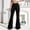 Black women flare jeans a1, variant on Women's Flare Leg High Waisted Jeans with Pockets Denim Loose Long Pants Casual Y2K Wide Leg Jeans for Daily Wear Street Style Trousers, Black 2XL