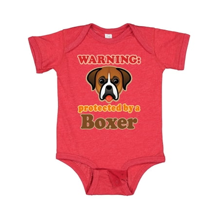 

Inktastic Protected by a Boxer Dog Gift Baby Boy or Baby Girl Bodysuit