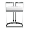 thumbnail image 3 of Butler Specialty Company Clarence Faux Leather 23" Dining Stool - Nickel Plated, 3 of 7