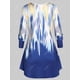 thumbnail image 2 of Top Talla Extra Cuello Muesca Estampado Abstracto Rosegal  Mangas largas de talla grande, 2 of 5