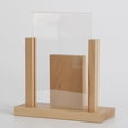 thumbnail image 4 of M&T Displays Contemporary Desktop Menu Holder with Acrylic U Type Pocket, Portrait Table Top Sign Holder, Ad Frame for Restaurant, Store, Wedding, Party, Event (2 Pack) (Natural Wood, 8.5x11), 4 of 6