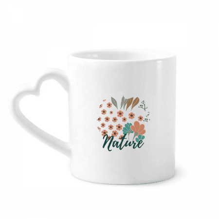 

Orange Flower Paint Mug Coffee Cerac Drinkware Glass Heart Cup
