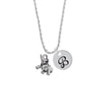 thumbnail image 2 of Delight Jewelry Silvertone Elephant Silvertone Script Initial Disc - B - Charm Necklace, 20"+3", 2 of 4