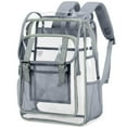 thumbnail image 7 of DAKIMOE Clear Backpack Heavy Duty PVC Transparent Backpack Waterproof Large Clear Book Bag See Through Backpack for Teenager Women Men College Work Travel Stadium Approved, 7 of 7