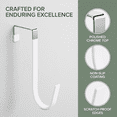 thumbnail image 5 of 6 Pack Over the Door Hooks for 1-3/8" Doors, Heavy Duty Steel Door Hanger, No Drill Bathroom Towel Hanger, Rustproof White Wall Hooks for Coats, Robes, Hats & Bags, 5 of 9